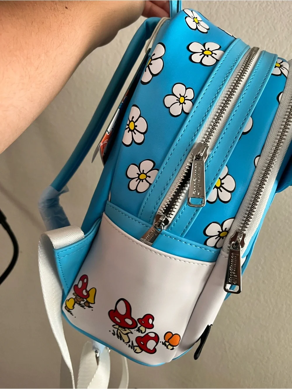 Smurfette Graphic Mini Backpack - Blue & Yellow